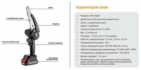 Инструкция ручной аккумуляторной пилы