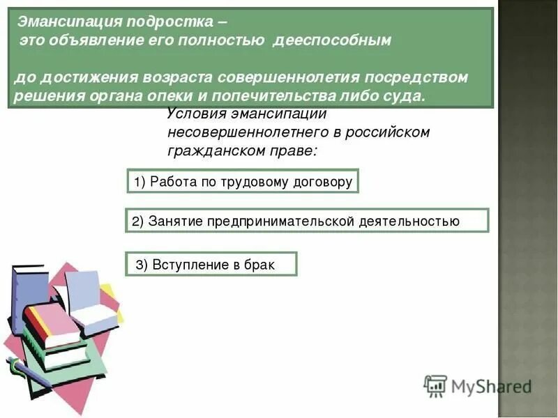 Признание 16 полностью дееспособным. Объявление несовершеннолетнего полностью дееспособным (эмансипация). Условия эмансипации несовершеннолетних. Условия объявления дееспособным несовершеннолетнего. Эмансипация в гражданском праве.