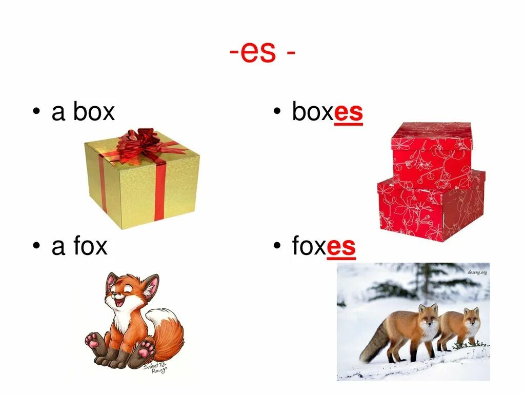 Английские слова коробка