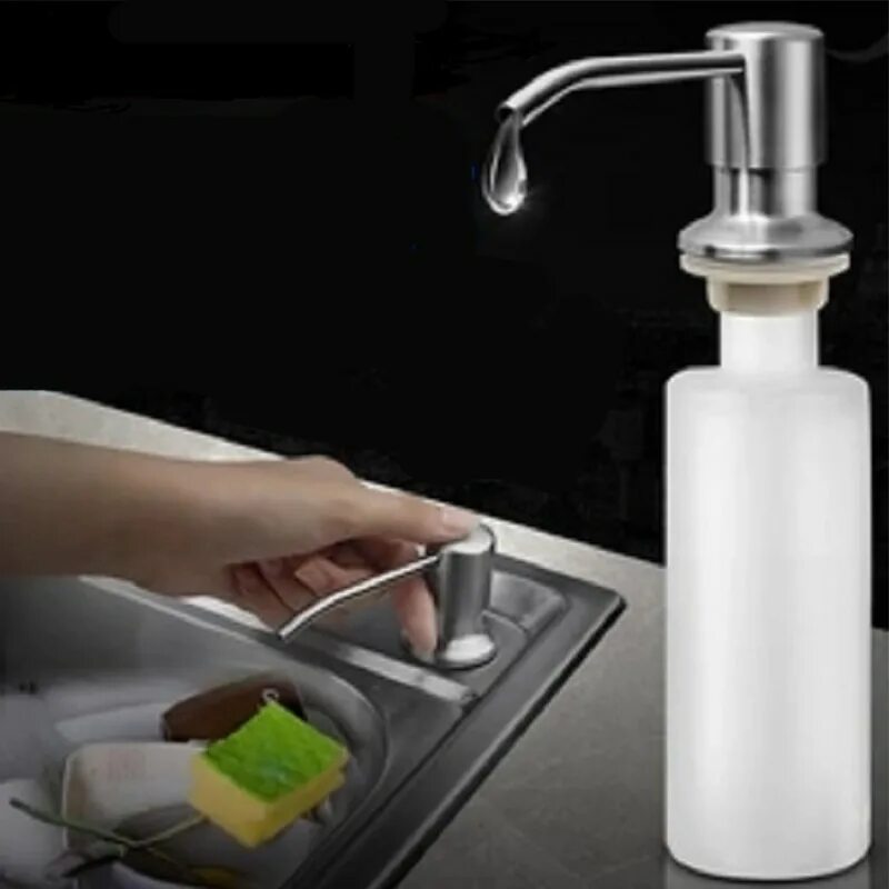 Дозатор в мойку встроенный для моющего. Kitchen sink soap dispenser. дозатор встраиваемый henend для жидкого мыла h104белый. soap dispenser в мойку. для житково диспенсер дозатор для жидкого мыла раковине кухню.