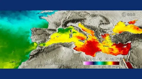 Температура средиземного моря