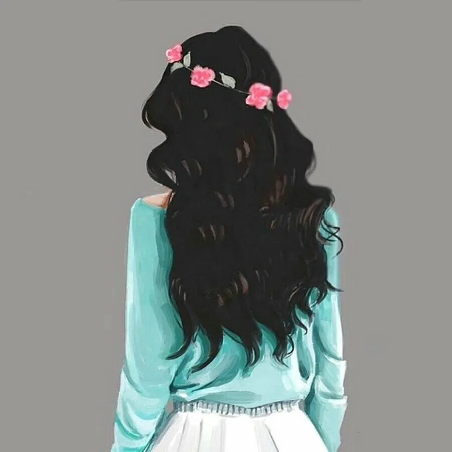 Рисунки девушек на аву. Картинки на аву для девочек. Красивая аватарка для женщины. Мультяшная девочка брюнетка. Мультяшные девочки.