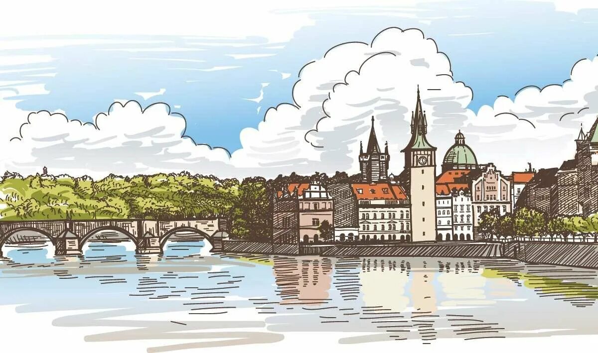 Город изображение рисунок. Старинный город вектор. нарисованный город. панорамные рисунки. панорама города графика.