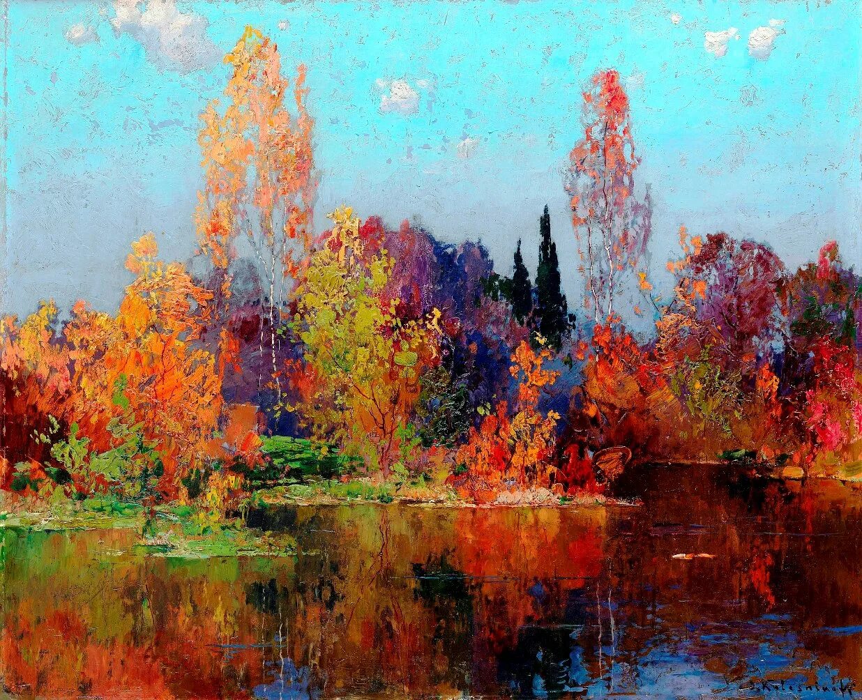 осенний пейзаж грэм геркен. художник graham gercken. картина осень. афремов осень. осень живопись.