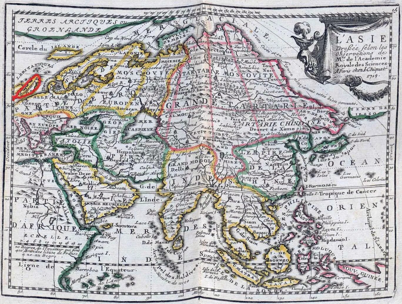 Карта 1719 года. Карта США 1719 года.
