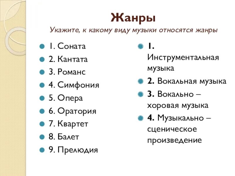 Жанр музыки под. Какие Жанры относятся к инструментальной Музыке. Инструментальные Жанры в Музыке. Жанры относящиеся к инструментальной Музыке. Укажите к какому виду музыки относятся Жанры.