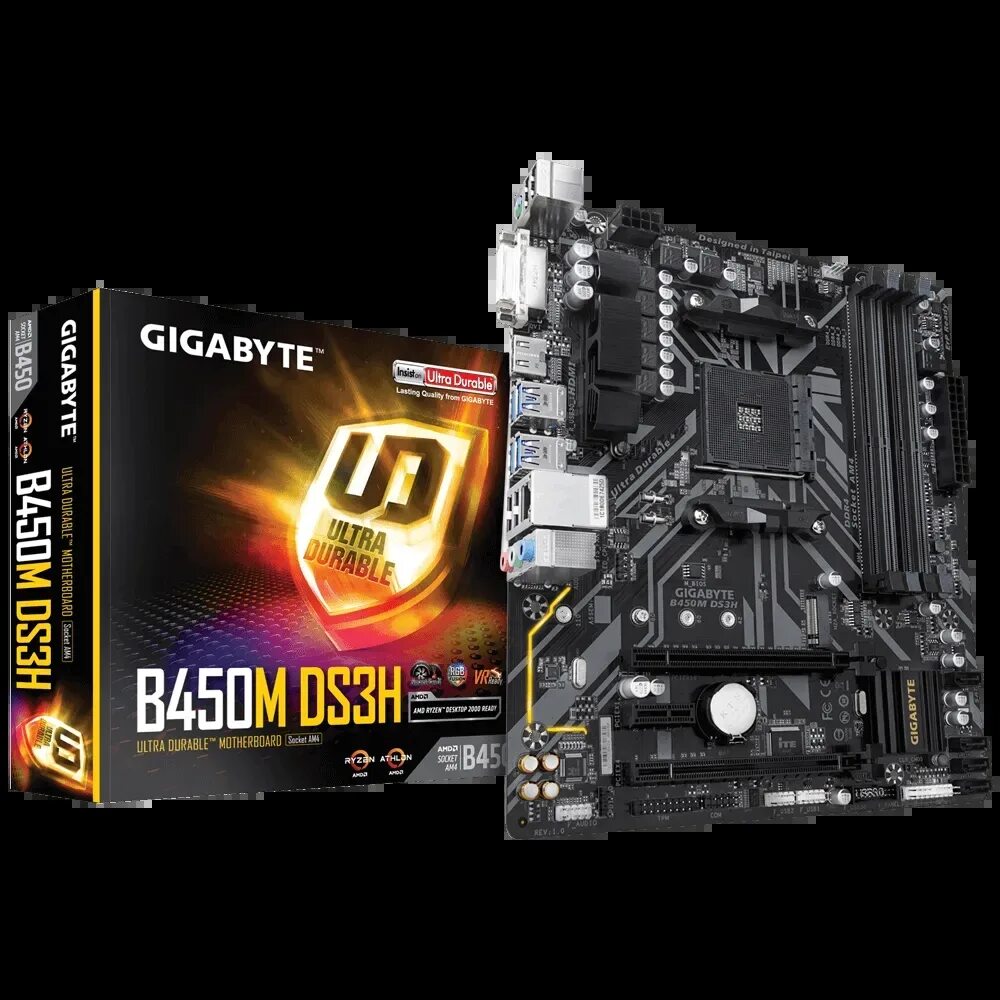 Материнская плата b450m ds3h. Gigabyte b450 ds3h. Материнская плата Gigabyte b450m. Материнская плата гигабайт b450m ds3h. B450m ds3h cf