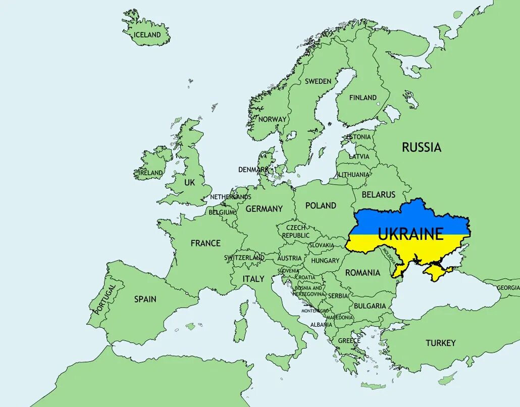 Страны соседи украины. Уераинана карте Европы. Украина на карте еароры. Карта Украины на карте Европы.