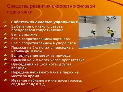 Комплекс упражнений для развития скоростно силовых качеств