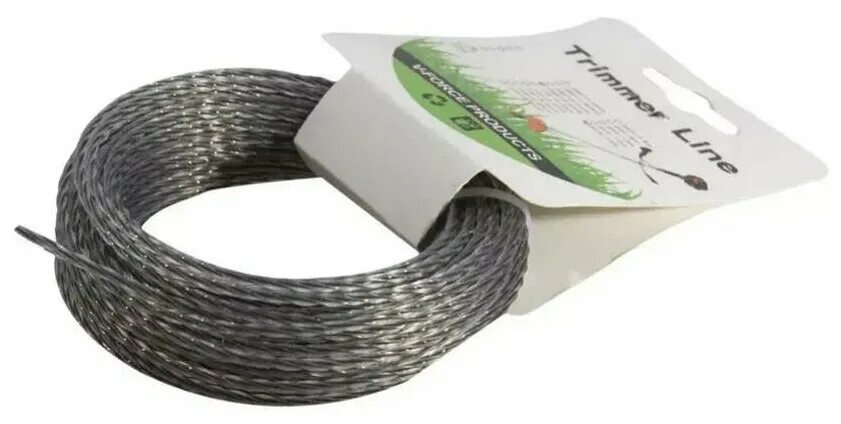 леска для триммера 4 мм витая. бухта леска для триммера 4мм 200 метров. леска для триммера витая 2. Trimmer line леска для триммера. леска триммера 15м 4мм витая 2025.