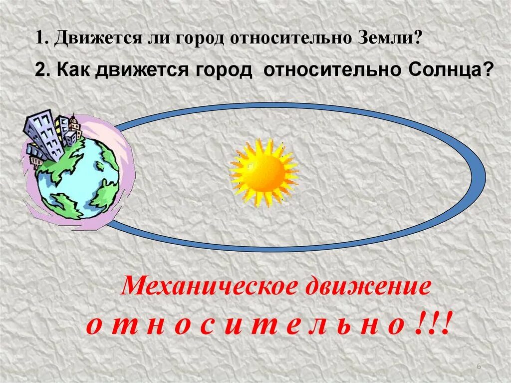 Движется относительно. Относительность движения примеры. Движение относительно земли. Движение земли относительно солнца. Тела движущиеся относительно земли