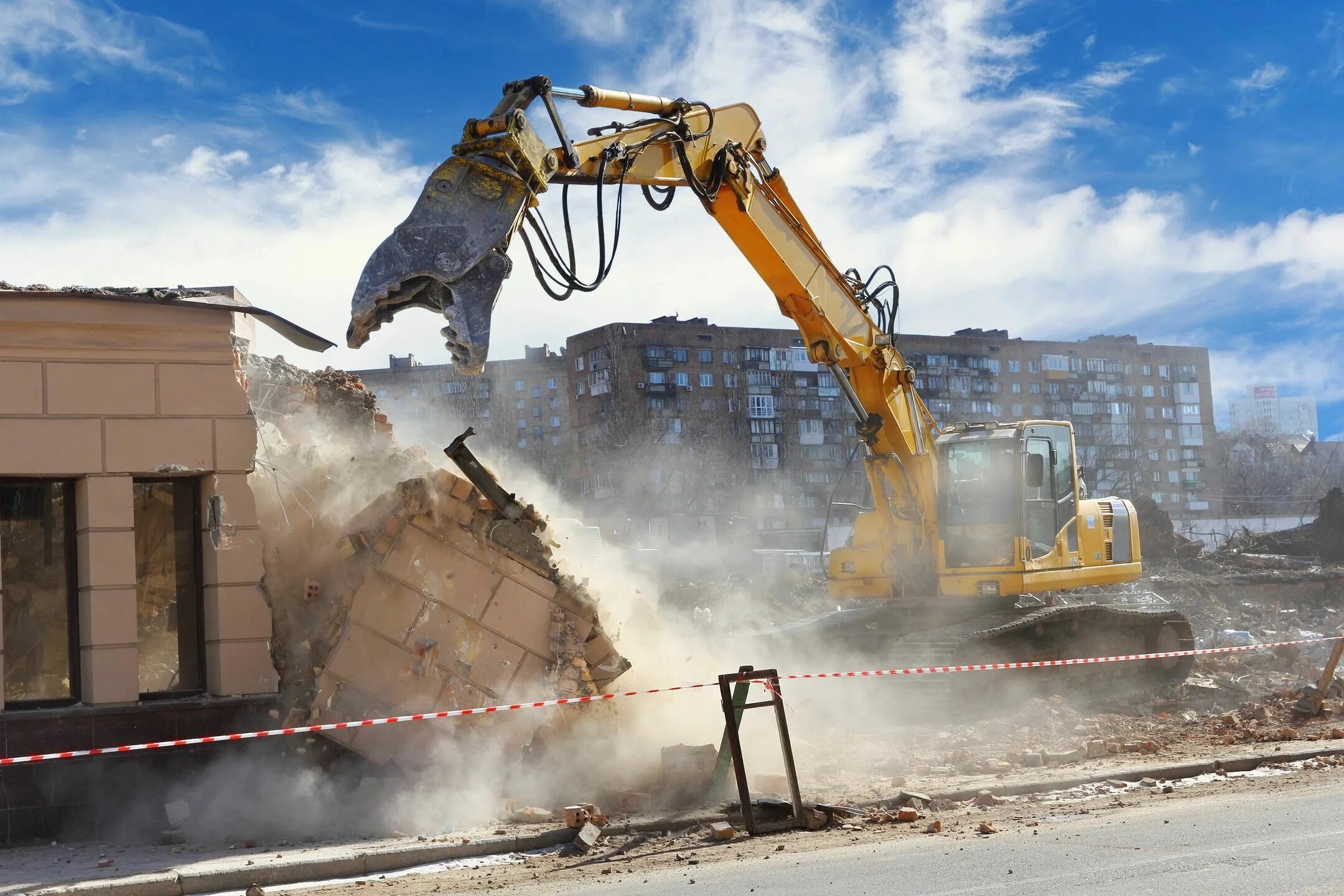 Demolish building