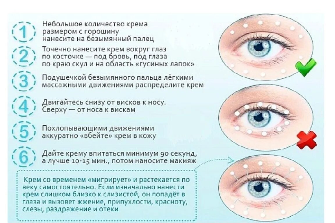 Как наносить крем для кожи вокруг глаз. Как правильно пользоваться кремом для век. Как правильно накладывать крем вокруг глаз. Как правильно наносить крем для век.