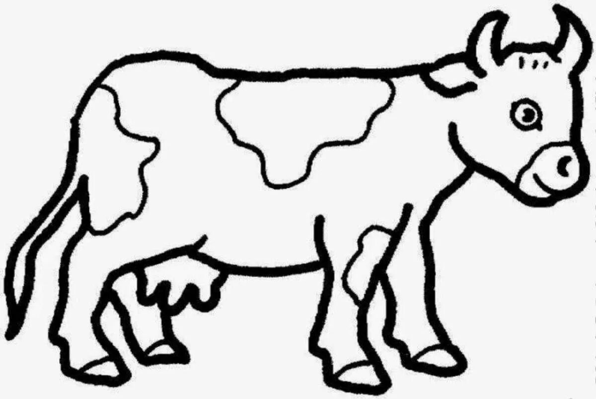 Раскраски для детей 3 года коровы. Раскраска корова. Контуры животных для детей. Корова раскраска для детей. Трафареты животных для малышей.