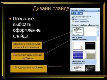 Использование шаблонов презентаций