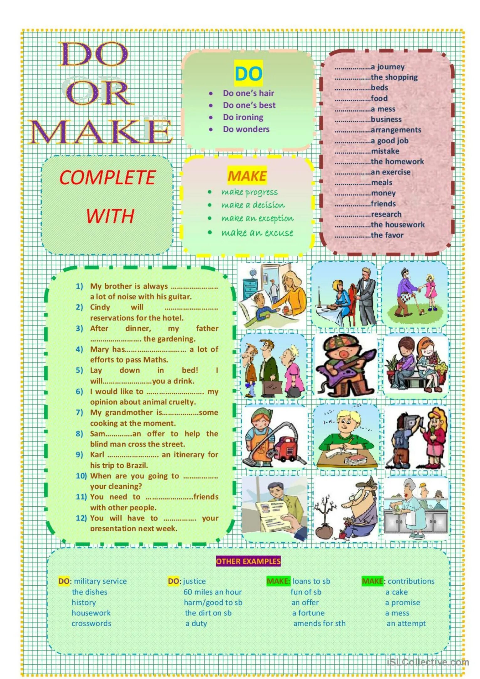 Make do задания. Make or do упражнения. Do make упражнения. To make to do упражнения. Make do activities