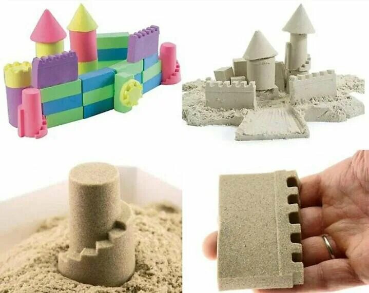Фигурки из кинетического песка. Формочки для замка из песка. Постройки из кинетического песка. Замок из кинетического песка.