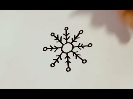 Снежинки нарисовать маркером