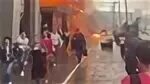 В москве горит человек