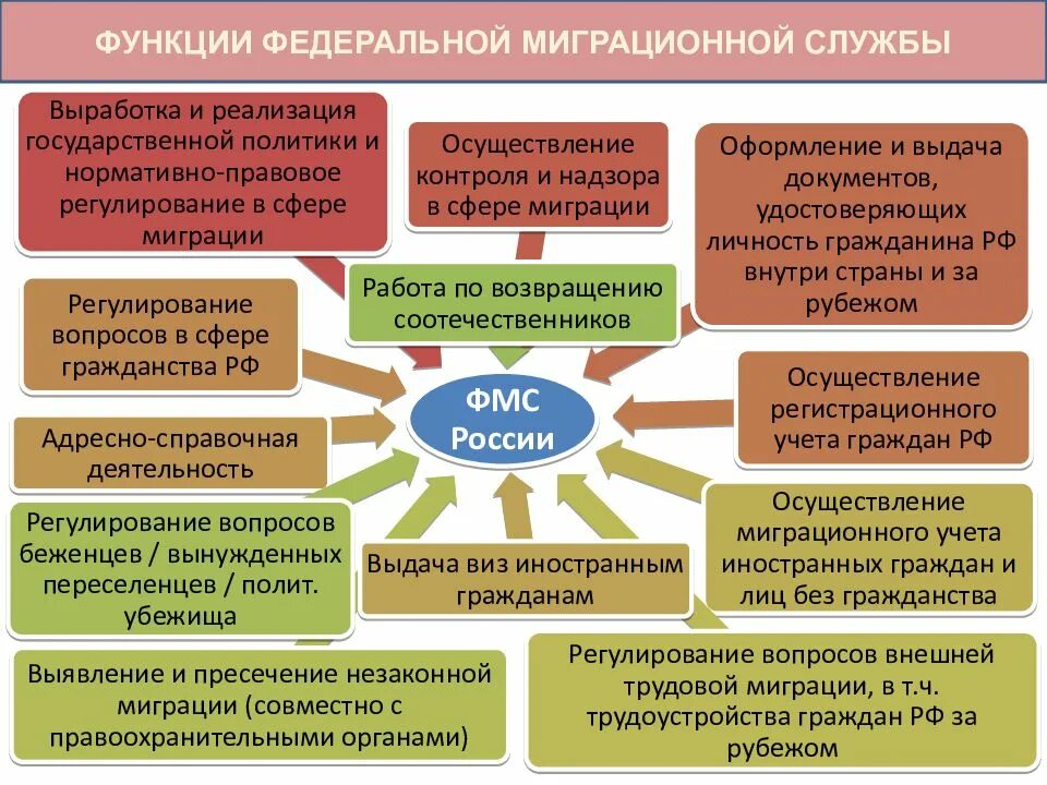 Функции миграционной службы. Федеральная миграционная служба структура. Структура миграционной службы. Функции миграционная служба РФ.