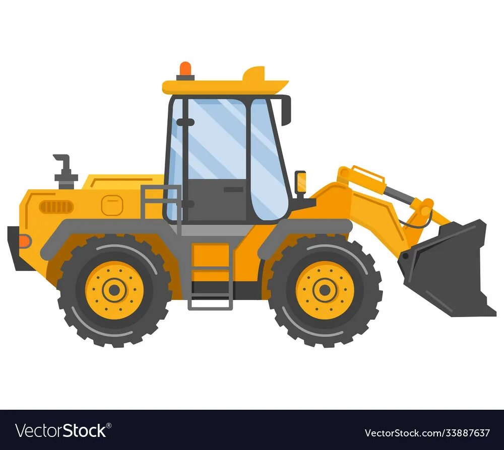Трактор про бульдозер. Желтый трактор. Трактор желтый дорожный. Экскаватор желтый вектор. Трактор экскаватор иллюстрация.