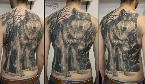 Тату волка на спине (77 фото) .