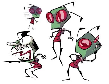 invader zim character drawings