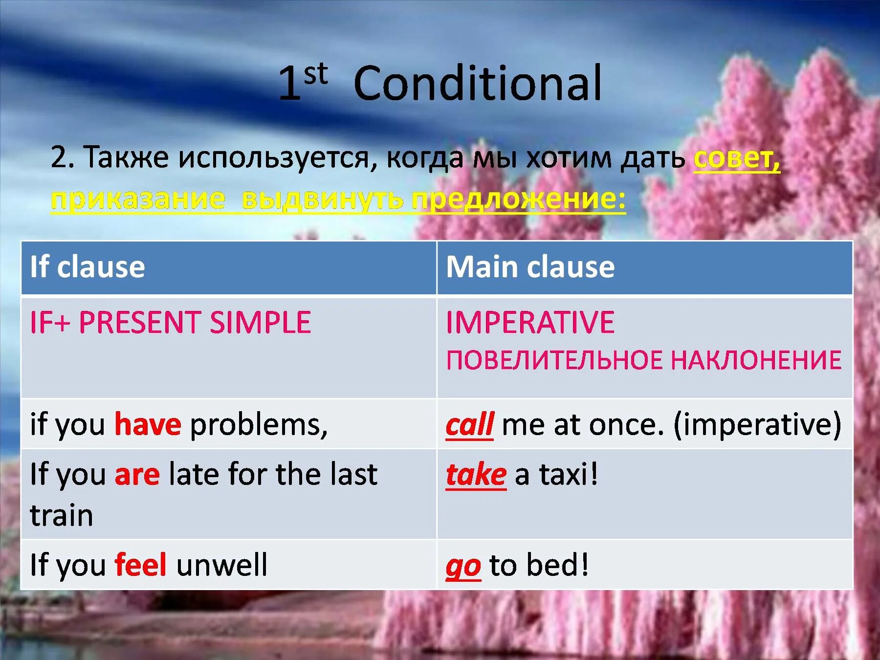 Conditional two. 2 Conditional. 1st conditional предложения. Условные предложения первого типа (first conditionals). Предложения 1 кондишинал.