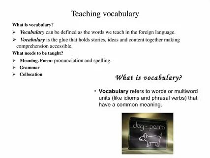 Teaching words