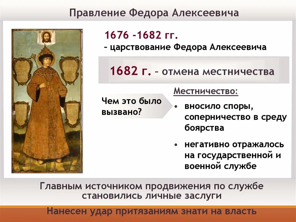 Период царствования федора алексеевича. Фёдор III Алексеевич 1676-1682. Реформы правления Федора Алексеевича Романова.