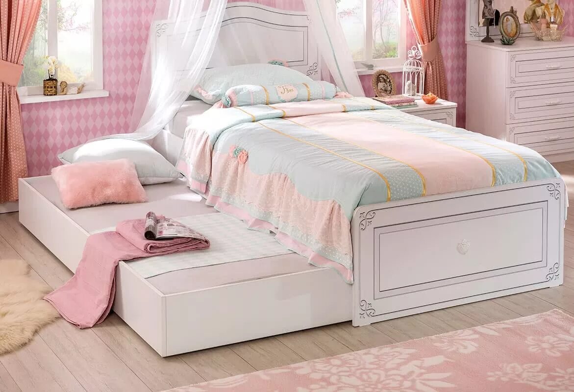 2 девушки и 1 кровать. Кровать cilek selena. кровать cilek selena 120x200. кровать selena pink. выдвижная кровать cilek.