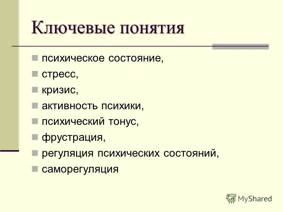 Психические состояния динамика