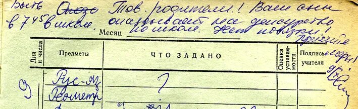 Подпись преподавателя. Подпись учителя в дневнике. СССР дневник с двойкой. Дневник советского школьника. Двойка в дневнике.