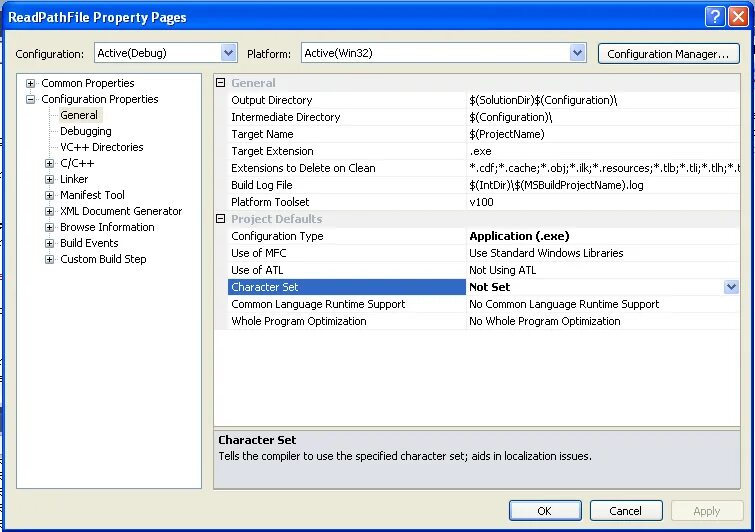 Target directory. Character Set: use Multi-byte character Set. Multi-byte characters примеры. Program Optimization. Building Compiler.