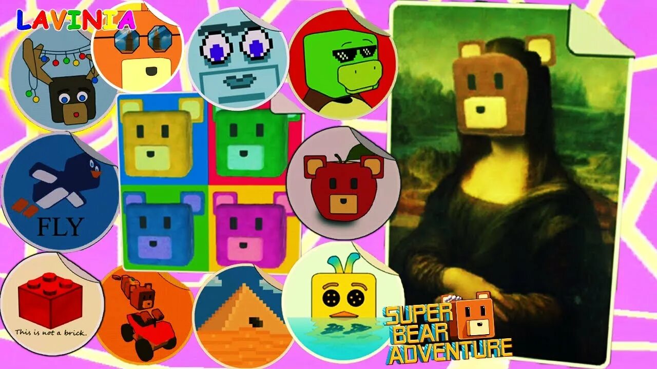 Sba super bear adventure. Игра super Bear Adventure. Супер Беар адвенчер Стикеры. Super Bear Adventure Стикеры. Наклейки super Bear Adventure.