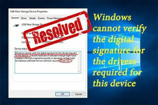Windows cannot verify the digital signature. Windows cannot verify the digital signature