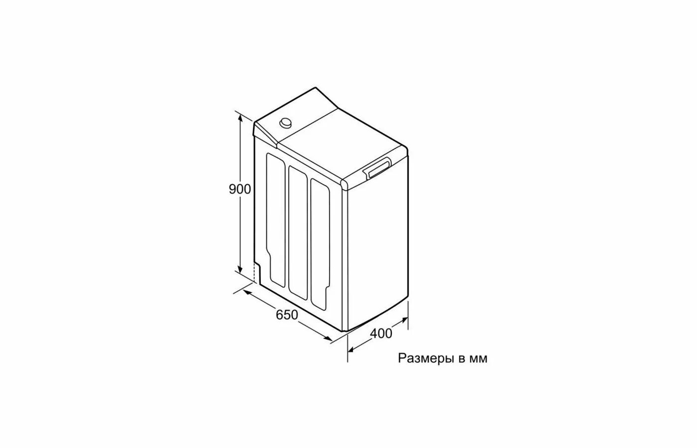 Стиральная машина с вертикальной загрузкой размеры