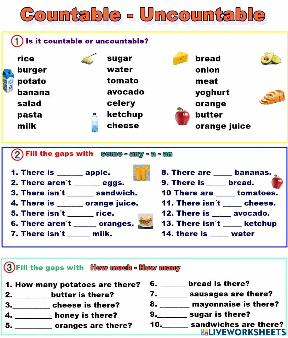 There isn t butter. Countable and uncountable. Countable and uncountable упражнения. Countable and uncountable Nouns упражнения. Countable Nouns and uncountable Nouns.