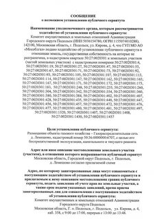 Отчет об оценке публичного сервитута