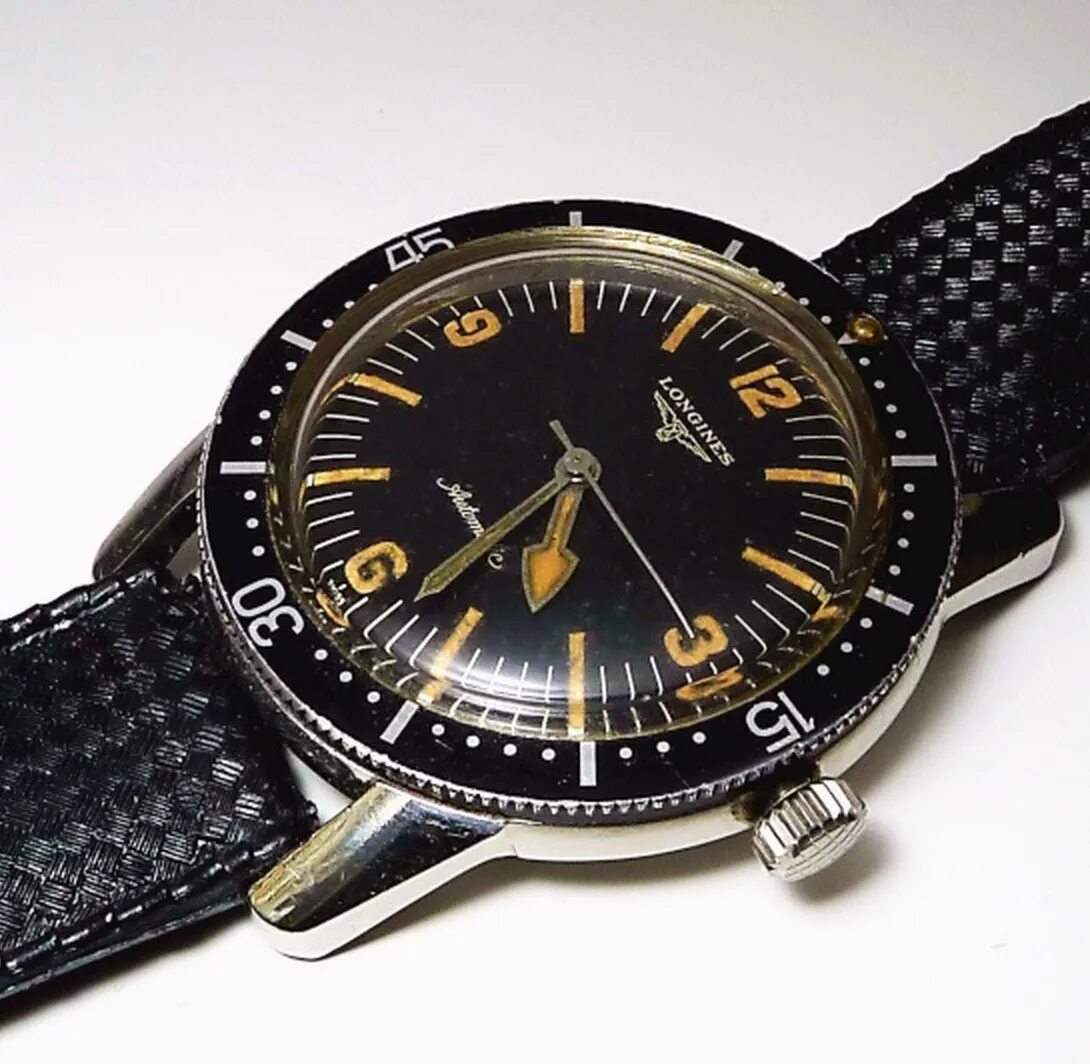 Карма ые часы. Longines Diver Vintage. Часы Longines мужские Diving. Часы лонжин Винтаж. Часы Longines мужские для дайвинга 48.