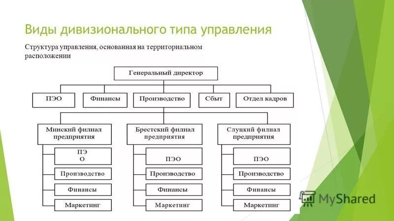 Линейно функциональная и дивизиональная структура управления. Линейно функциональная и дивизиональная структура управления