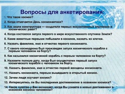 Предложено ответить на вопросы анкеты