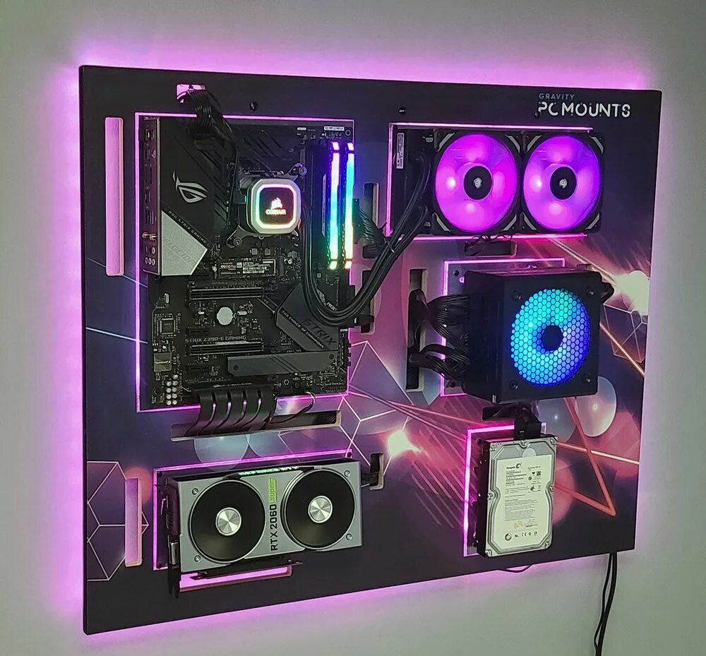 PC Wall Mounted Case. Wallmount PC Case. Компьютер на стене. Wall Mount PC Case. Пк маунт