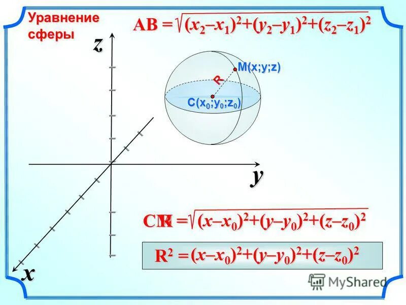 уравнение сферы. центр сферы формула. уравнение сферы в пространстве. уравнение сферы. взаимное расположение сферы и плоскости 11 класс.