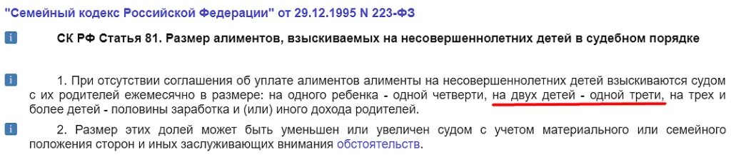 Статья про алименты. Семейный кодекс алименты.