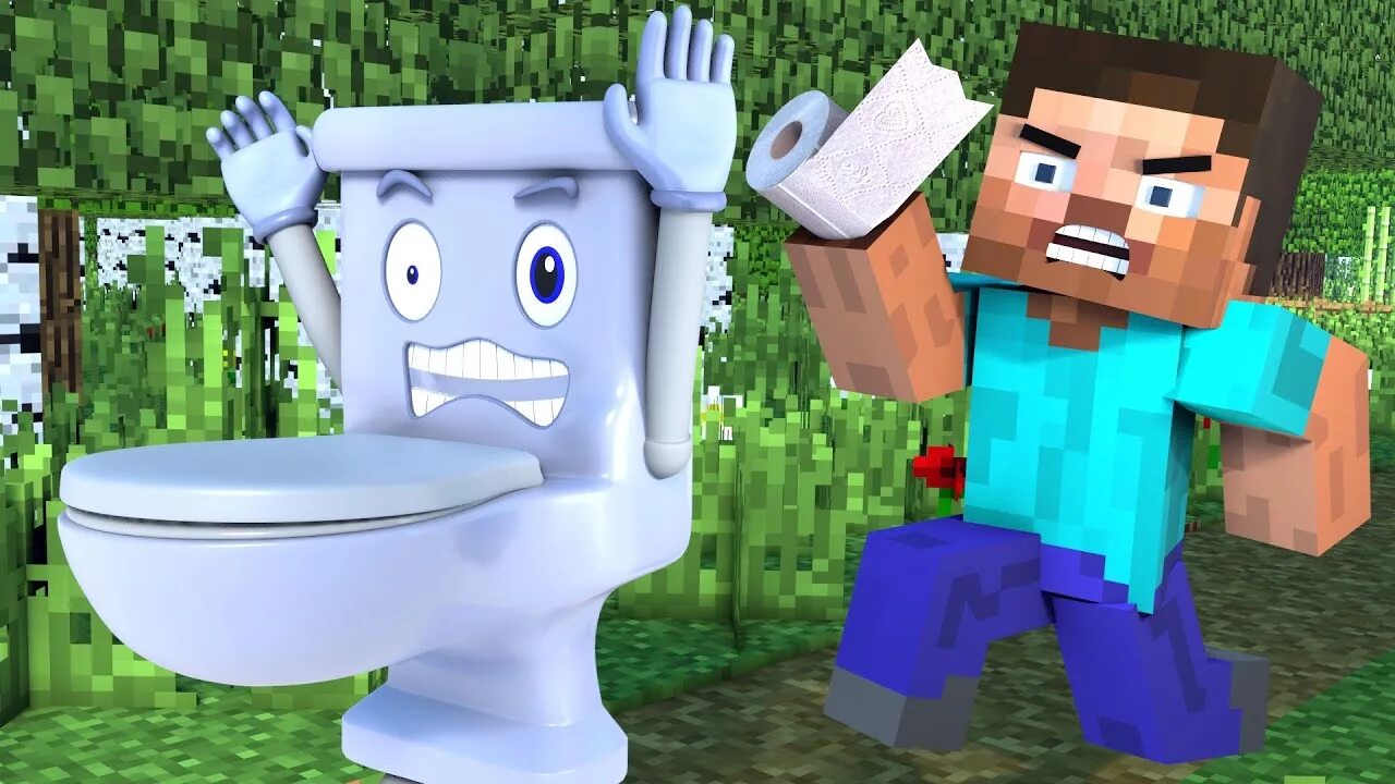 Унитаз из МАЙНКРАФТА. Туалет в МАЙНКРАФТЕ. Minecraft skibidi toilet 19.1