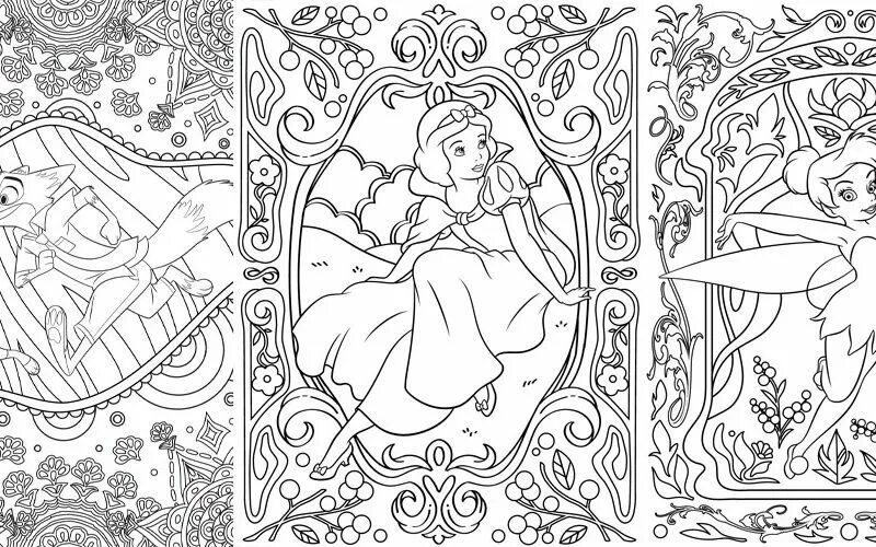 Раскраски дисней. Раскраски дисней. Disney colouring book. Принцесса. Раскраска.