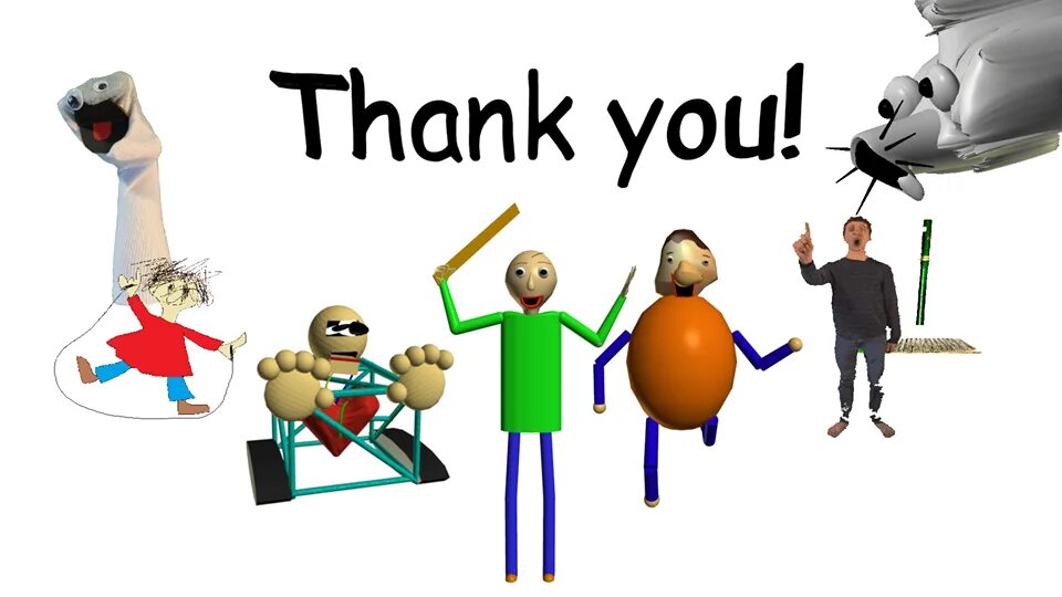 Baldi's Basics in Education and Learning персонажи. Персонажи из БАЛДИ. Baldi thank you. Baldi Basics. Kickstarter baldi