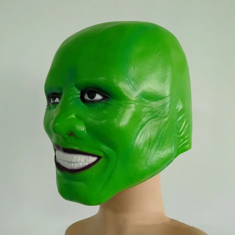 Зеленая маска Джим Керри. Косплей маска Джим Керри. Маска - ла11.