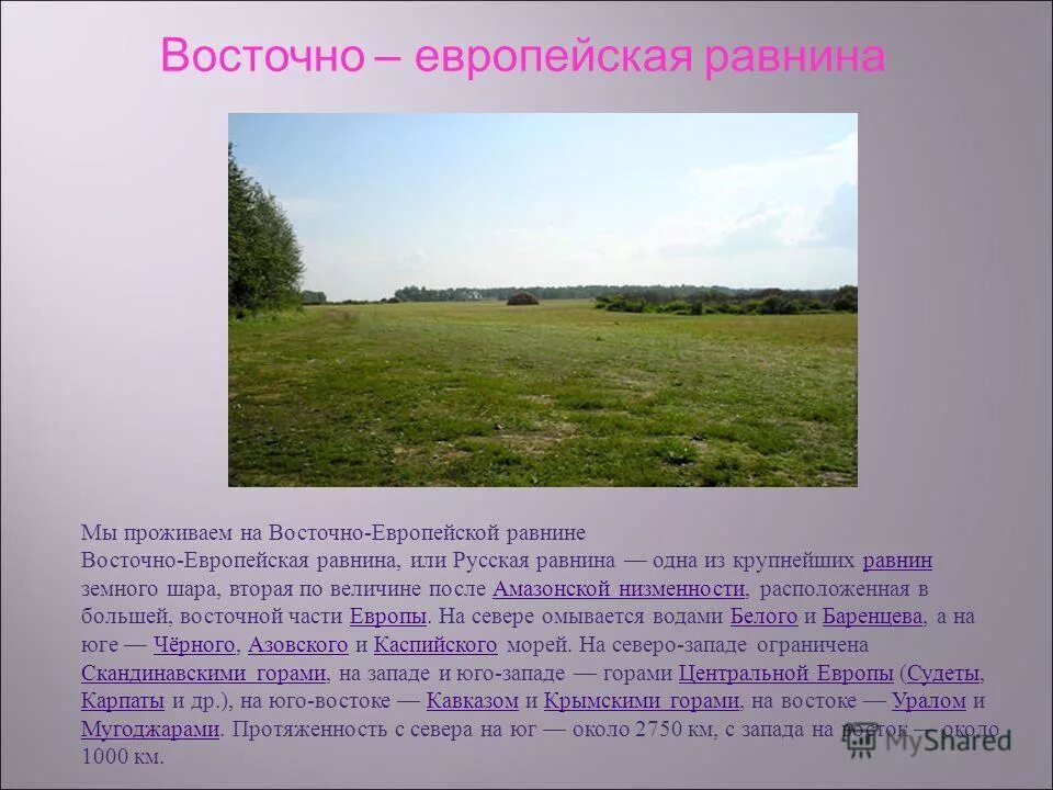 сообщение о восточно европейской равнине. сообщение о европейской равнине. восточно европейская равнина география 5 класс. сообщение равнины россии восточно европейская. восточноевропейская рпанина.